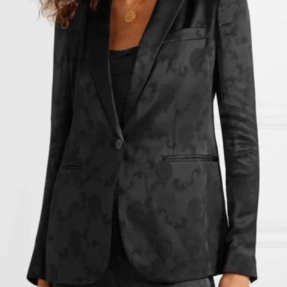 Theory Black Rose Jacquard Blazer - Picture 4 of 4